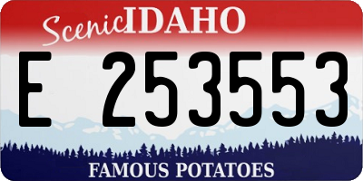 ID license plate E253553