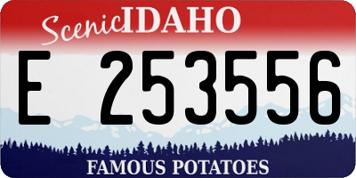 ID license plate E253556