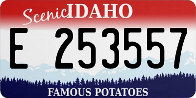 ID license plate E253557