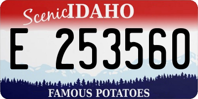 ID license plate E253560