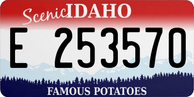 ID license plate E253570
