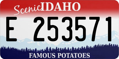 ID license plate E253571