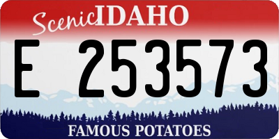 ID license plate E253573