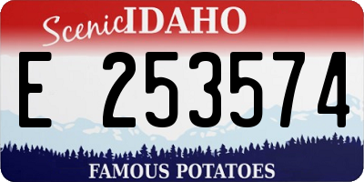 ID license plate E253574