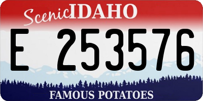ID license plate E253576