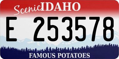 ID license plate E253578