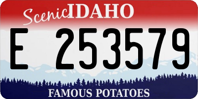 ID license plate E253579