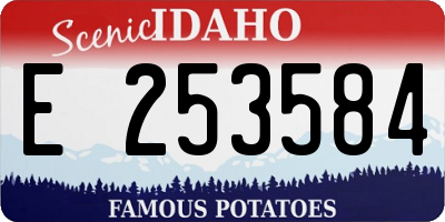 ID license plate E253584
