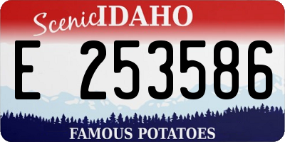 ID license plate E253586