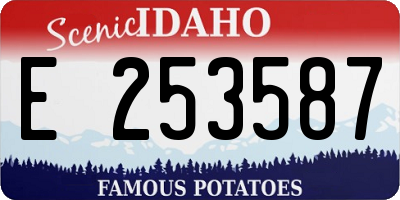 ID license plate E253587
