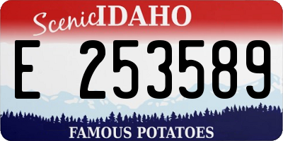ID license plate E253589