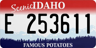 ID license plate E253611