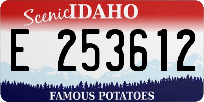 ID license plate E253612