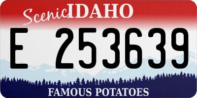 ID license plate E253639