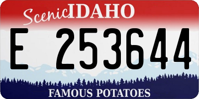 ID license plate E253644