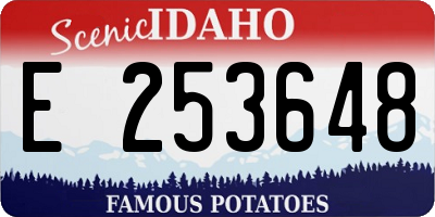 ID license plate E253648