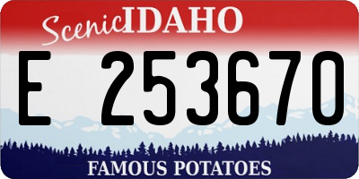 ID license plate E253670
