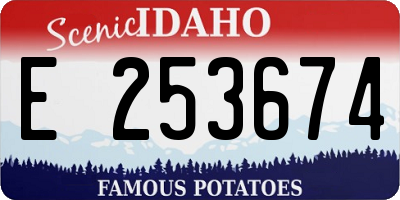 ID license plate E253674