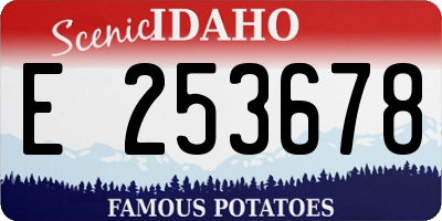 ID license plate E253678