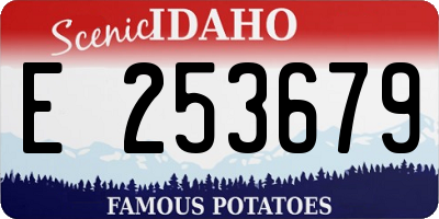 ID license plate E253679