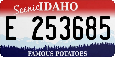 ID license plate E253685