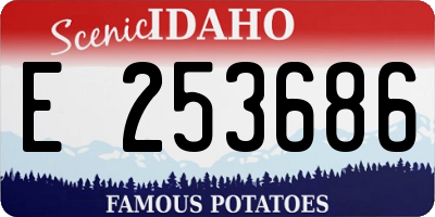 ID license plate E253686