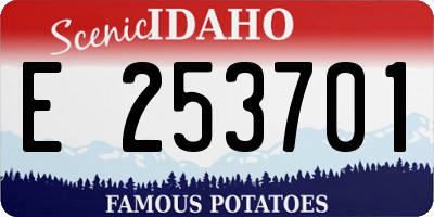 ID license plate E253701