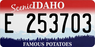 ID license plate E253703