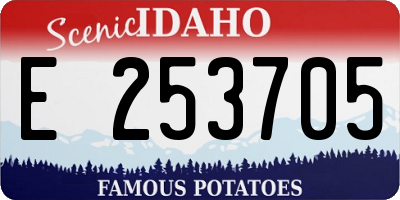 ID license plate E253705