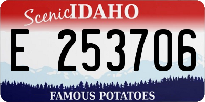 ID license plate E253706