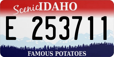 ID license plate E253711