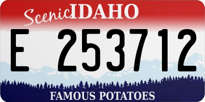 ID license plate E253712