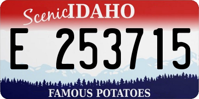 ID license plate E253715