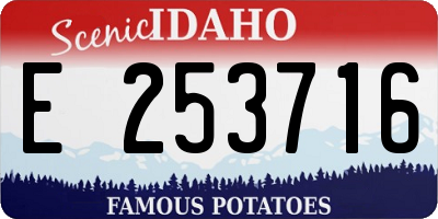 ID license plate E253716