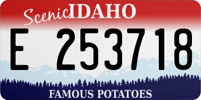 ID license plate E253718