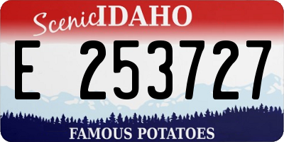 ID license plate E253727