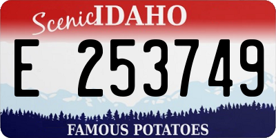 ID license plate E253749