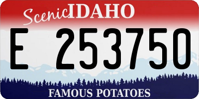ID license plate E253750