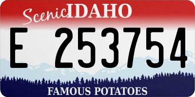ID license plate E253754