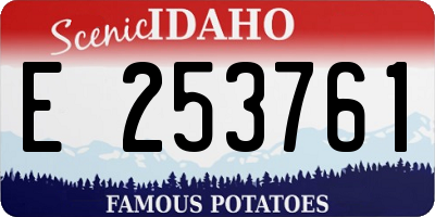 ID license plate E253761