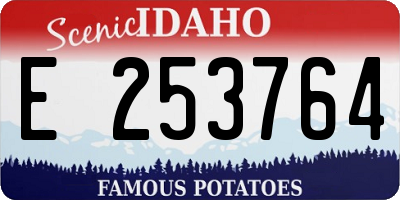 ID license plate E253764