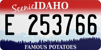 ID license plate E253766