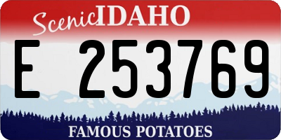 ID license plate E253769