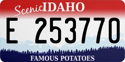 ID license plate E253770