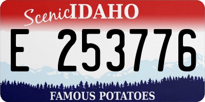 ID license plate E253776