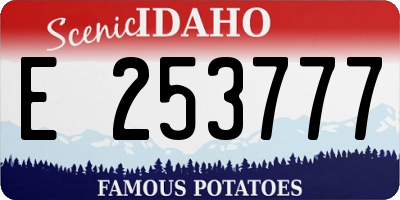 ID license plate E253777
