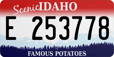 ID license plate E253778