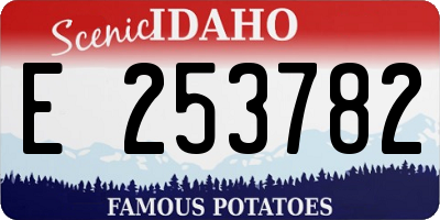 ID license plate E253782