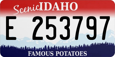 ID license plate E253797