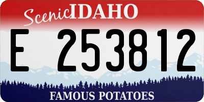ID license plate E253812